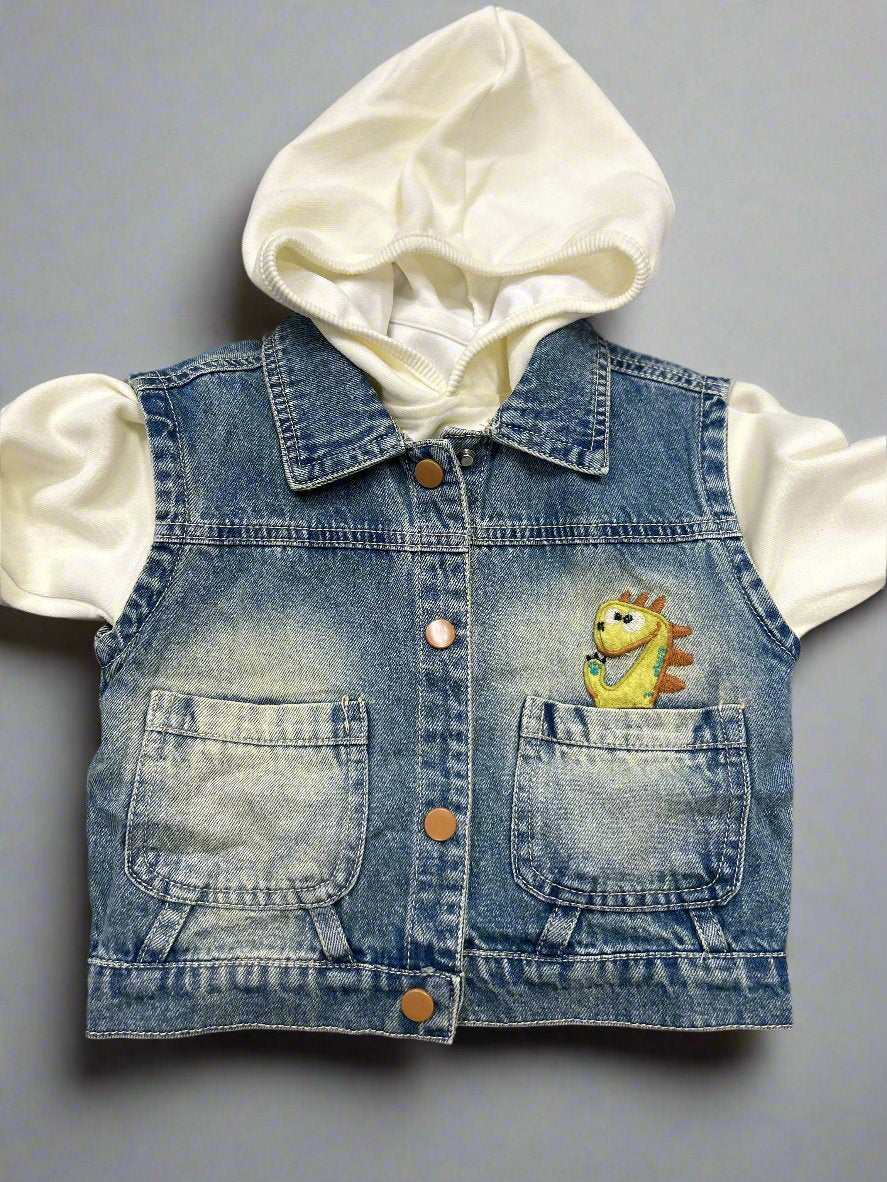 HOOD WITH DENIM JACKET