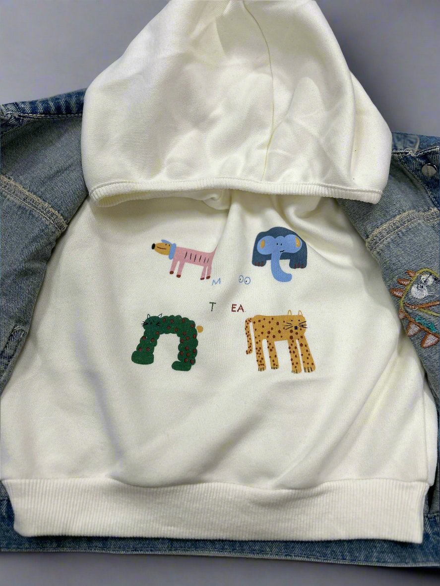 HOOD WITH DENIM JACKET