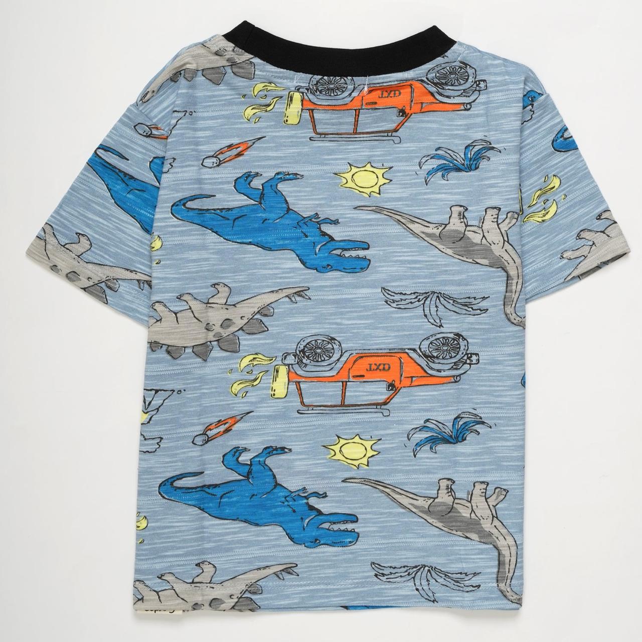 CASUAL T SHIRT DINOSAUR BLUE #125