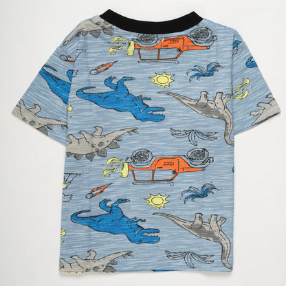 CASUAL T SHIRT DINOSAUR BLUE #125