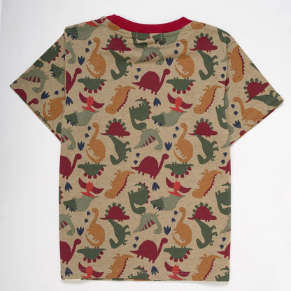 CASUAL DINOSAUR RED T SHIRT #125