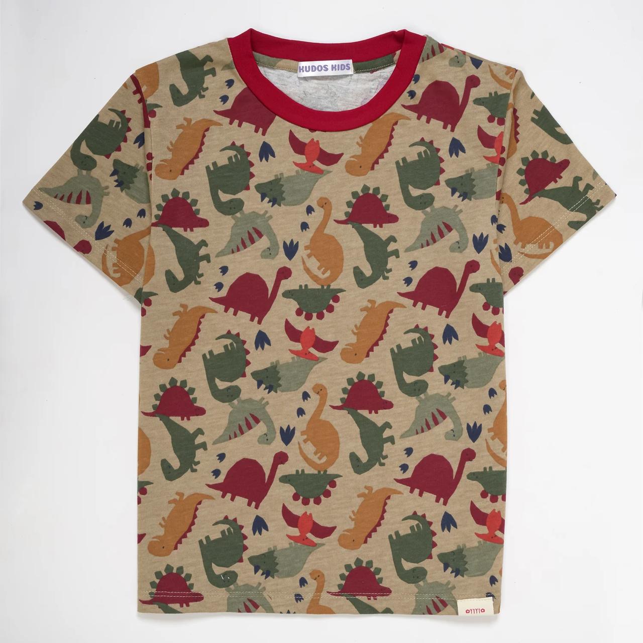 CASUAL DINOSAUR RED T SHIRT #125