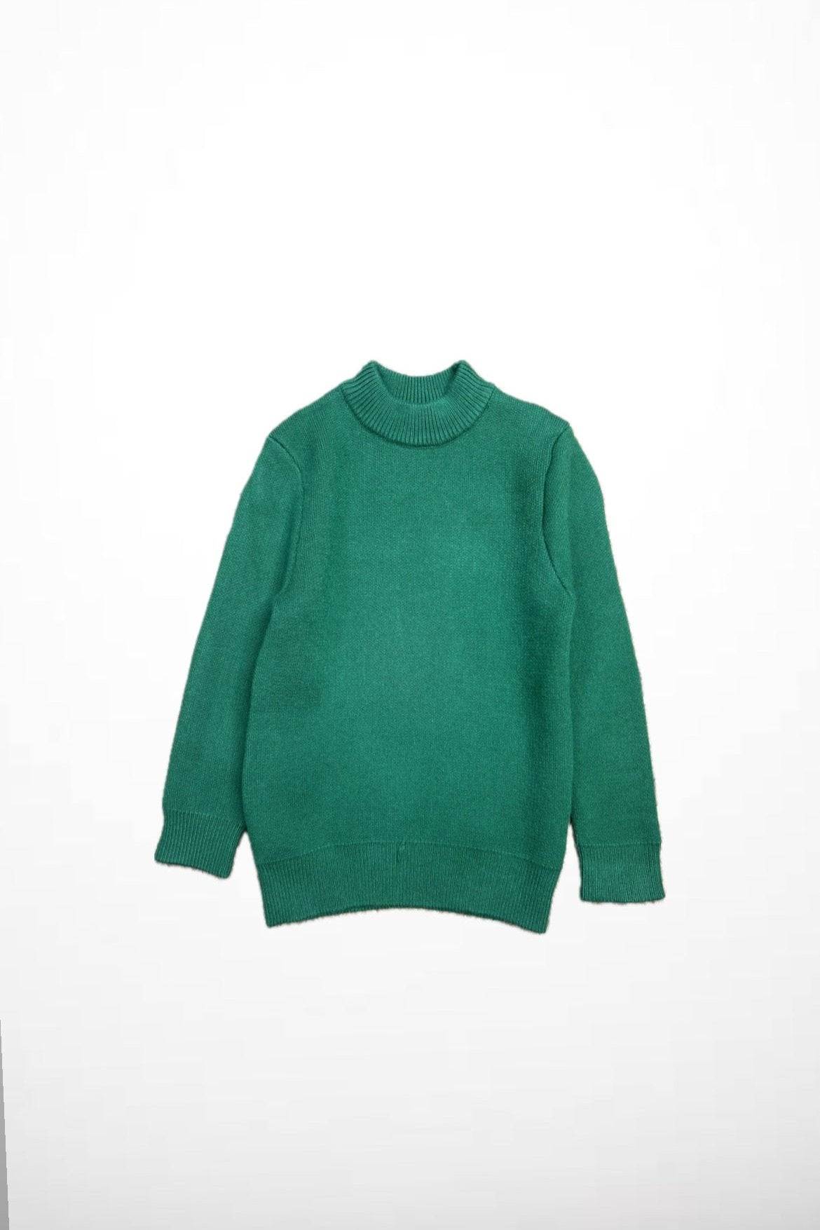 PLAIN KNIT SWEATER GREEN