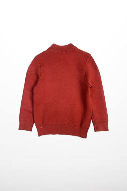 PLAIN KNIT SWEATER RED