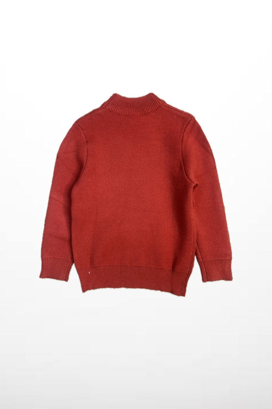 PLAIN KNIT SWEATER RED