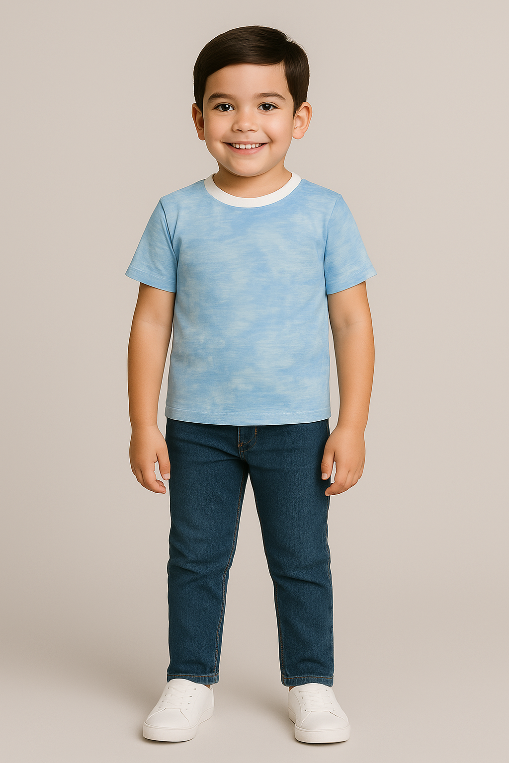 BLUE TIE DYE CASUAL T-SHIRT #125