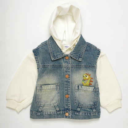 HOOD WITH DENIM JACKET