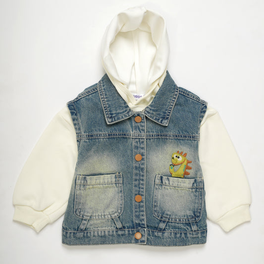 HOOD WITH DENIM JACKET