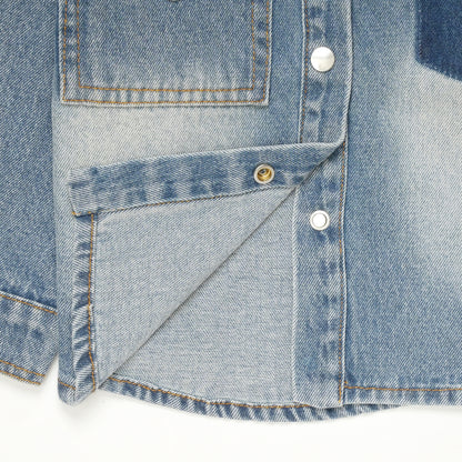DENIM SHIRT SHADED BLUE