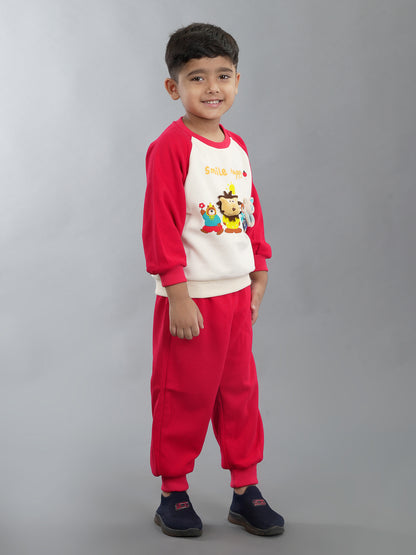 SMILE CO-ORD SET RED