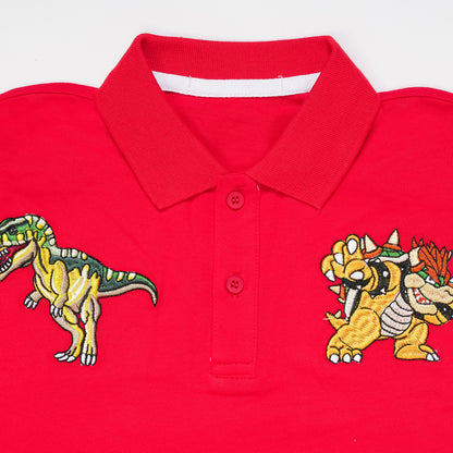 EMBROIDERY RED TSHIRT