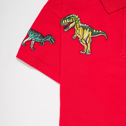EMBROIDERY RED TSHIRT