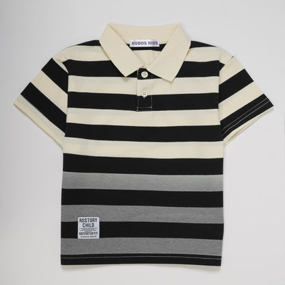 STRIPED POLO BLACK OMREY