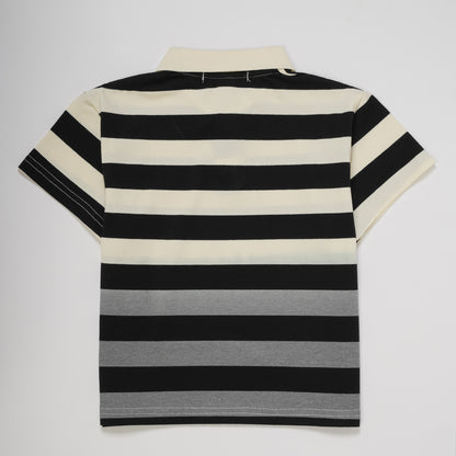 STRIPED POLO BLACK OMREY