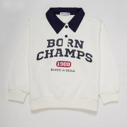 BORN CHAMP PULLOVER WHITE