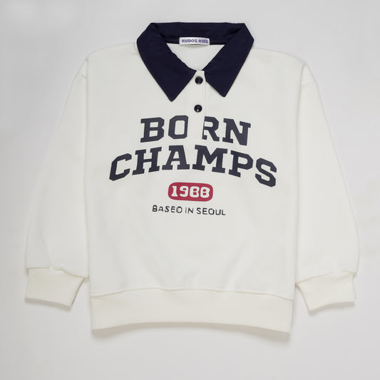 BORN CHAMP PULLOVER WHITE
