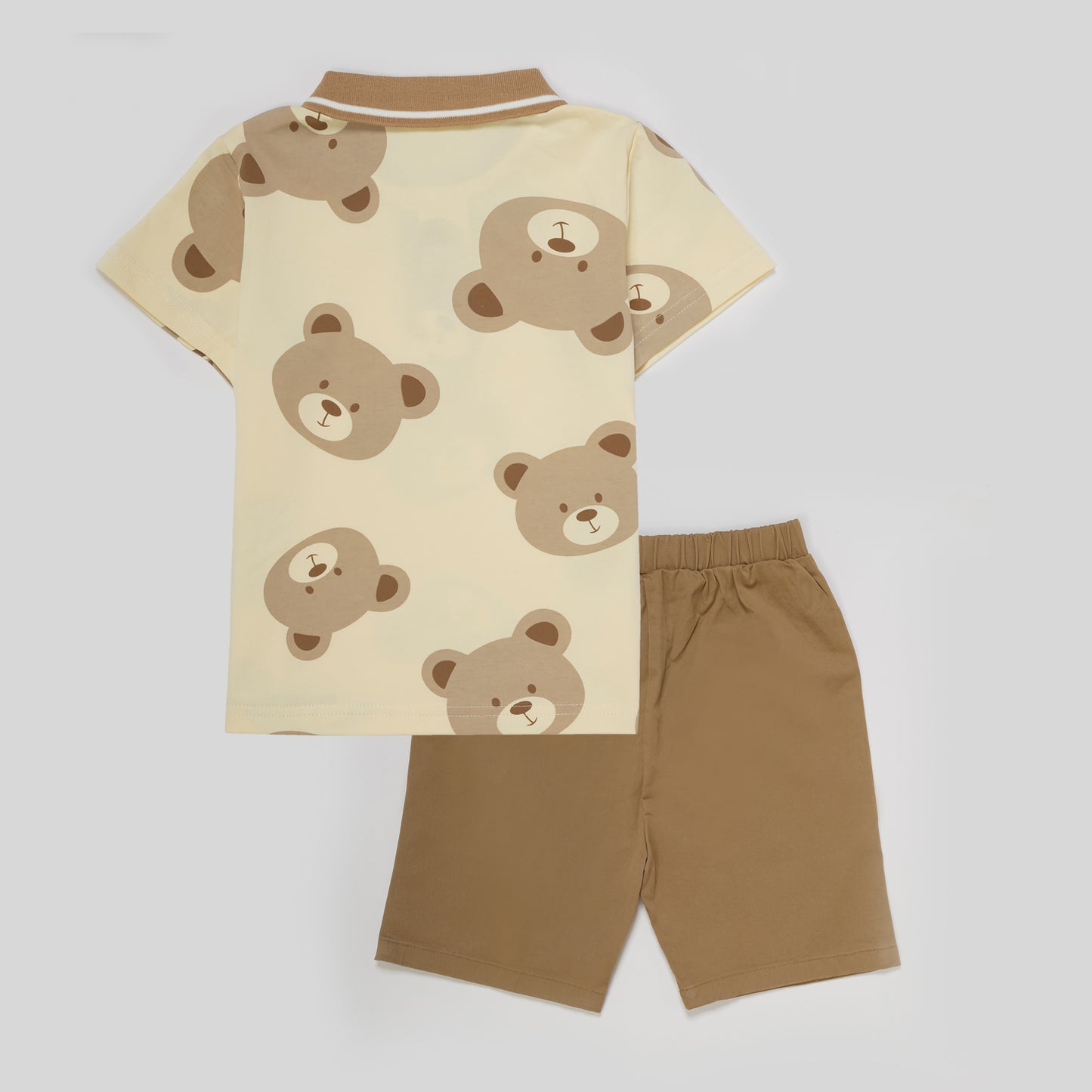 BEAR PRINT T-SHIRT SHORTS SET