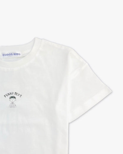 FUNNY BOYS WHITE T SHIRT