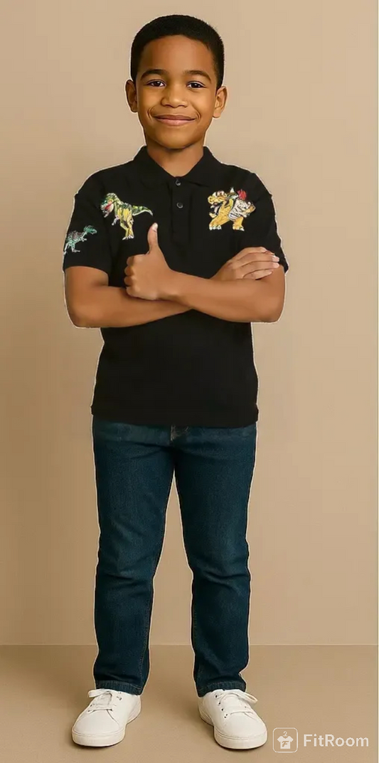 EMBROIDERY BLACK TSHIRT