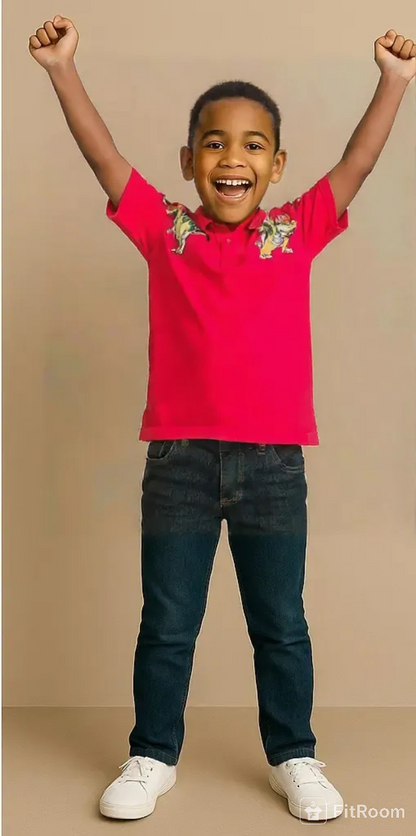 EMBROIDERY RED TSHIRT