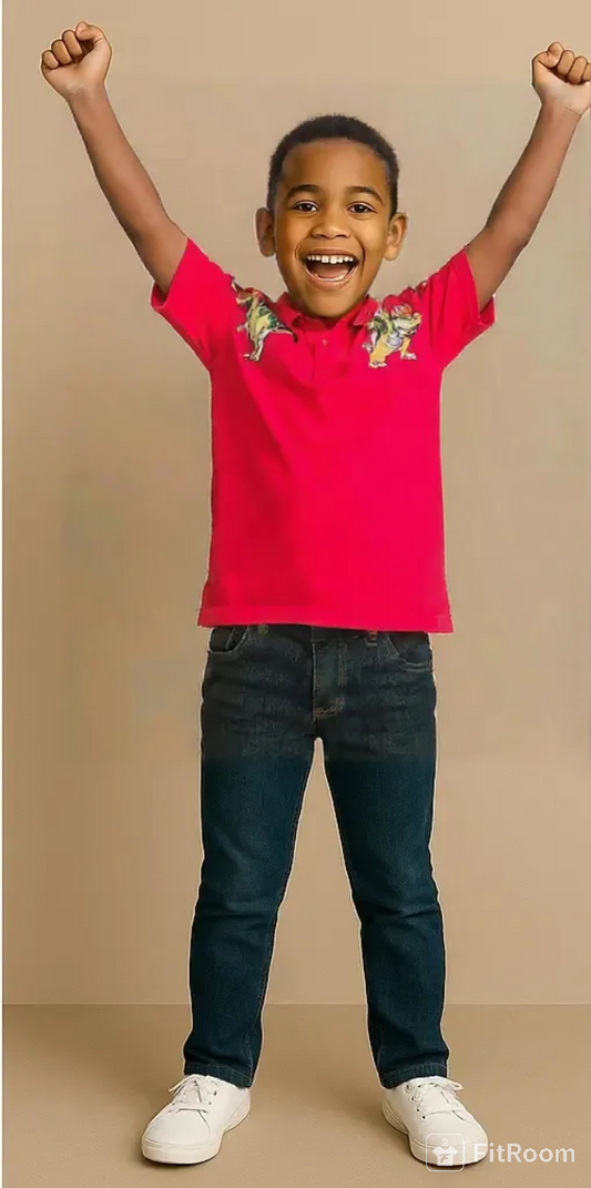 EMBROIDERY RED TSHIRT