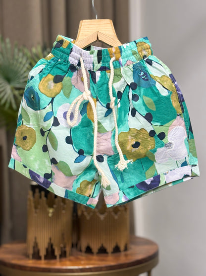 PRINTED C-ORD SET DARK GREEN