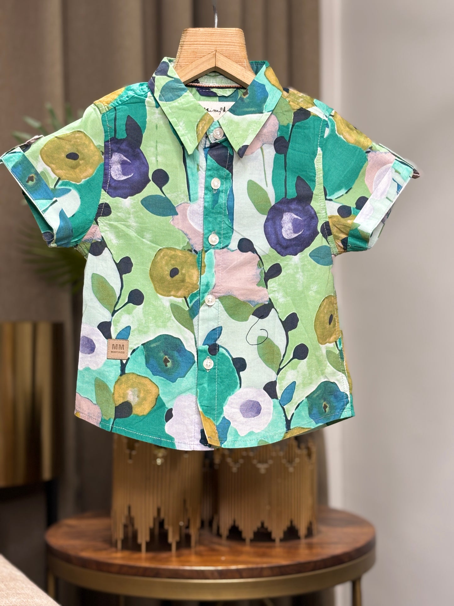 PRINTED C-ORD SET DARK GREEN