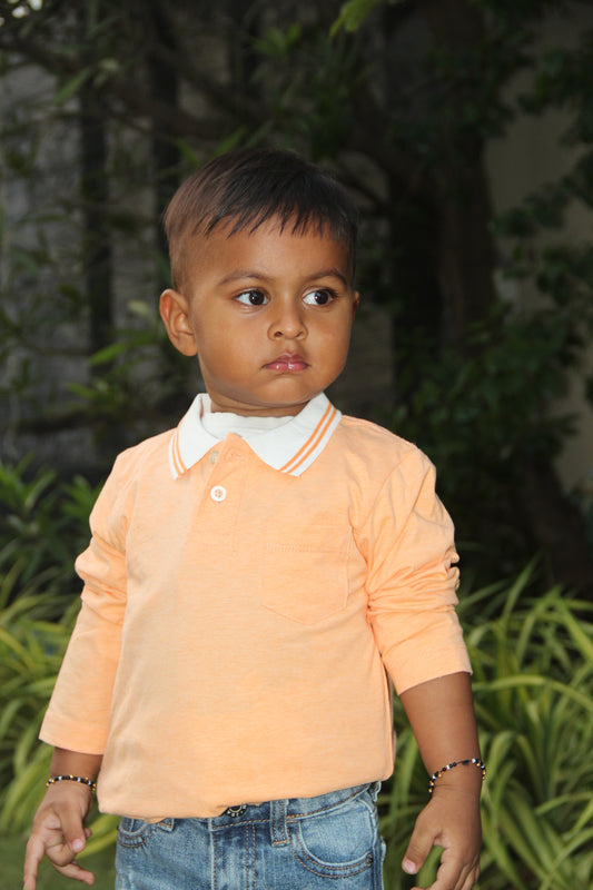 COLLAR T-SHIRT ORANGE