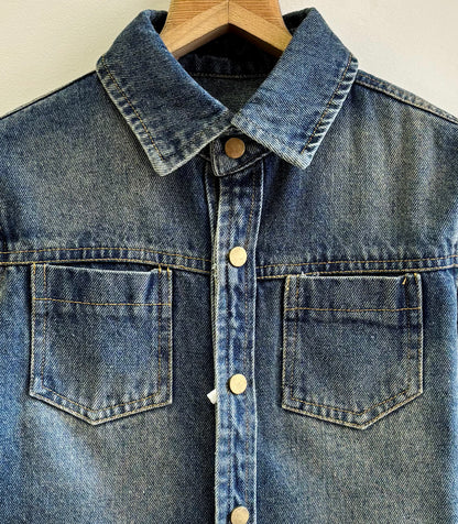 DENIM SHIRT DAERK BLUE #196