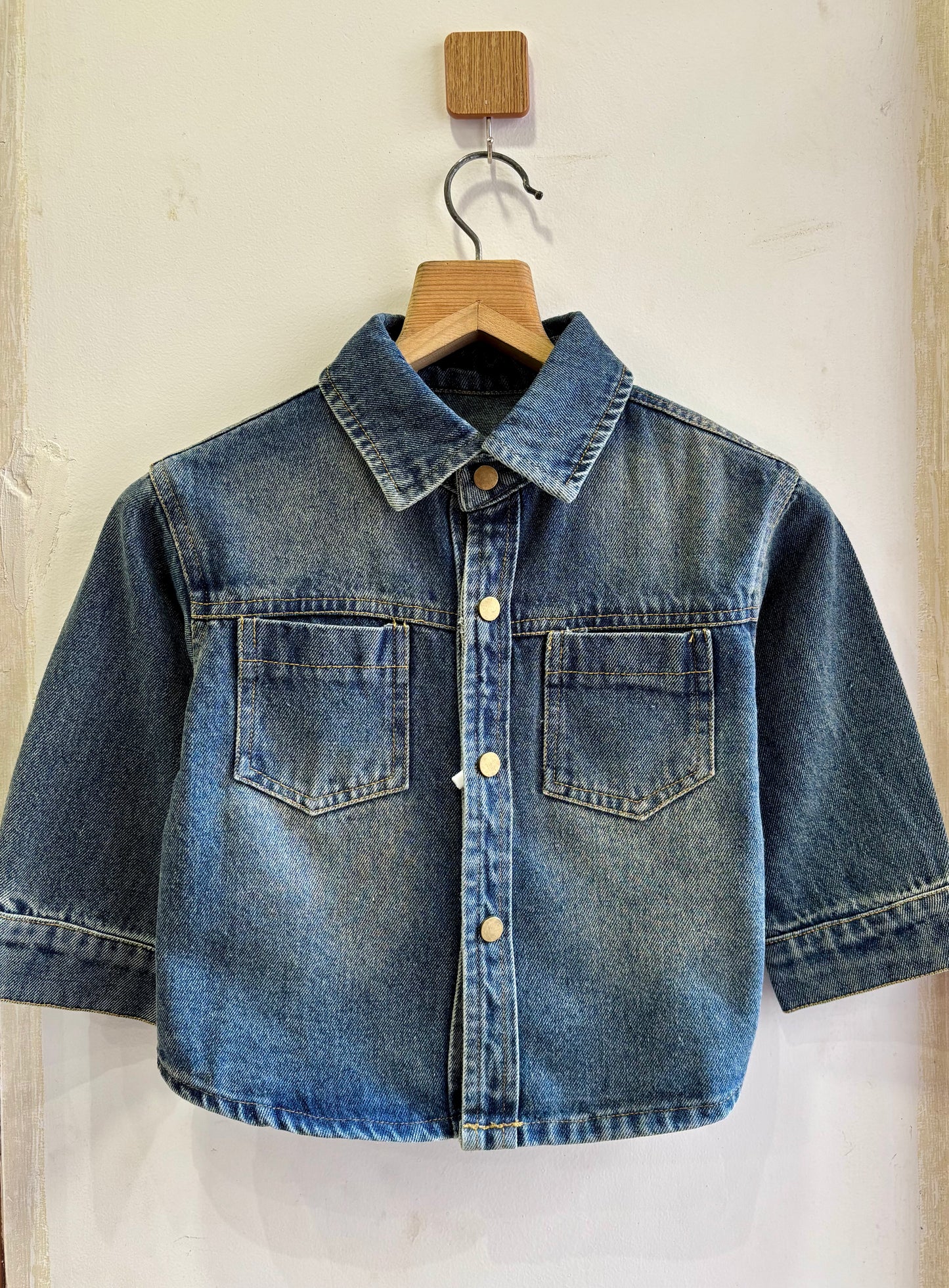 DENIM SHIRT DAERK BLUE #196