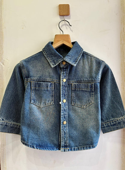 DENIM SHIRT DAERK BLUE #196