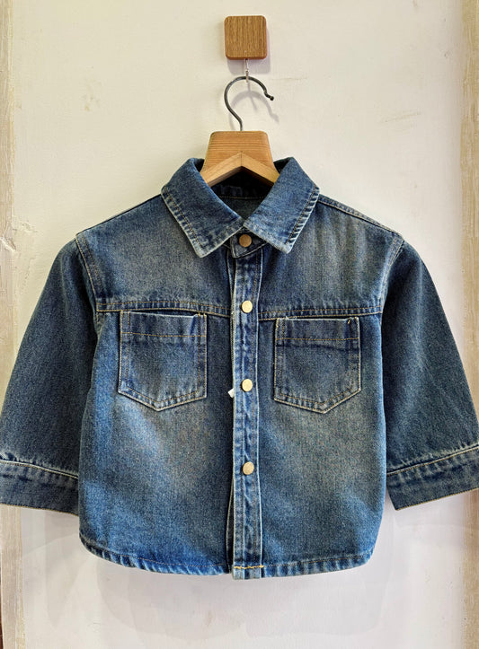DENIM SHIRT DAERK BLUE #196
