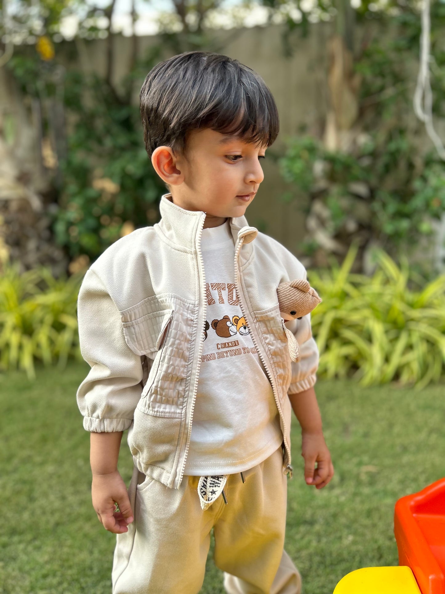 3 PIECE TEDDY SET