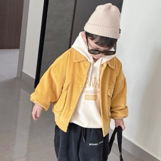 HARVARD HOOD WITH JACKET SET YELLOW