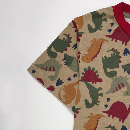 CASUAL DINOSAUR RED T SHIRT #125